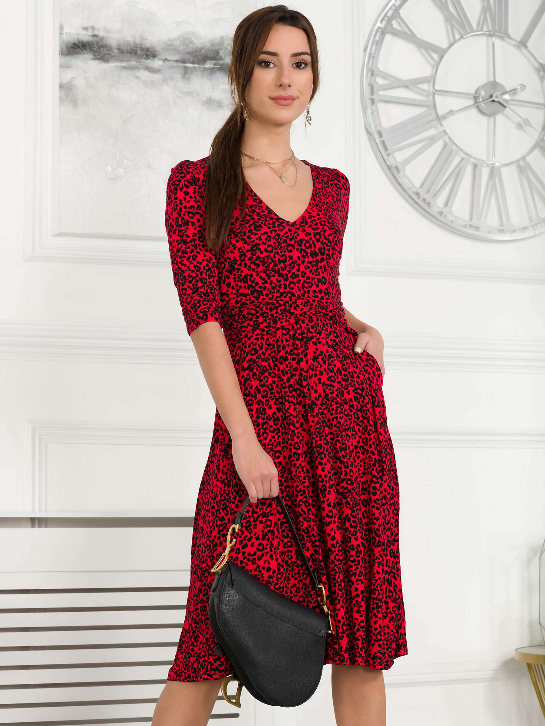 Buy Jolie Moi Valeria Animal Print Midi Dress Online at johnlewis.com