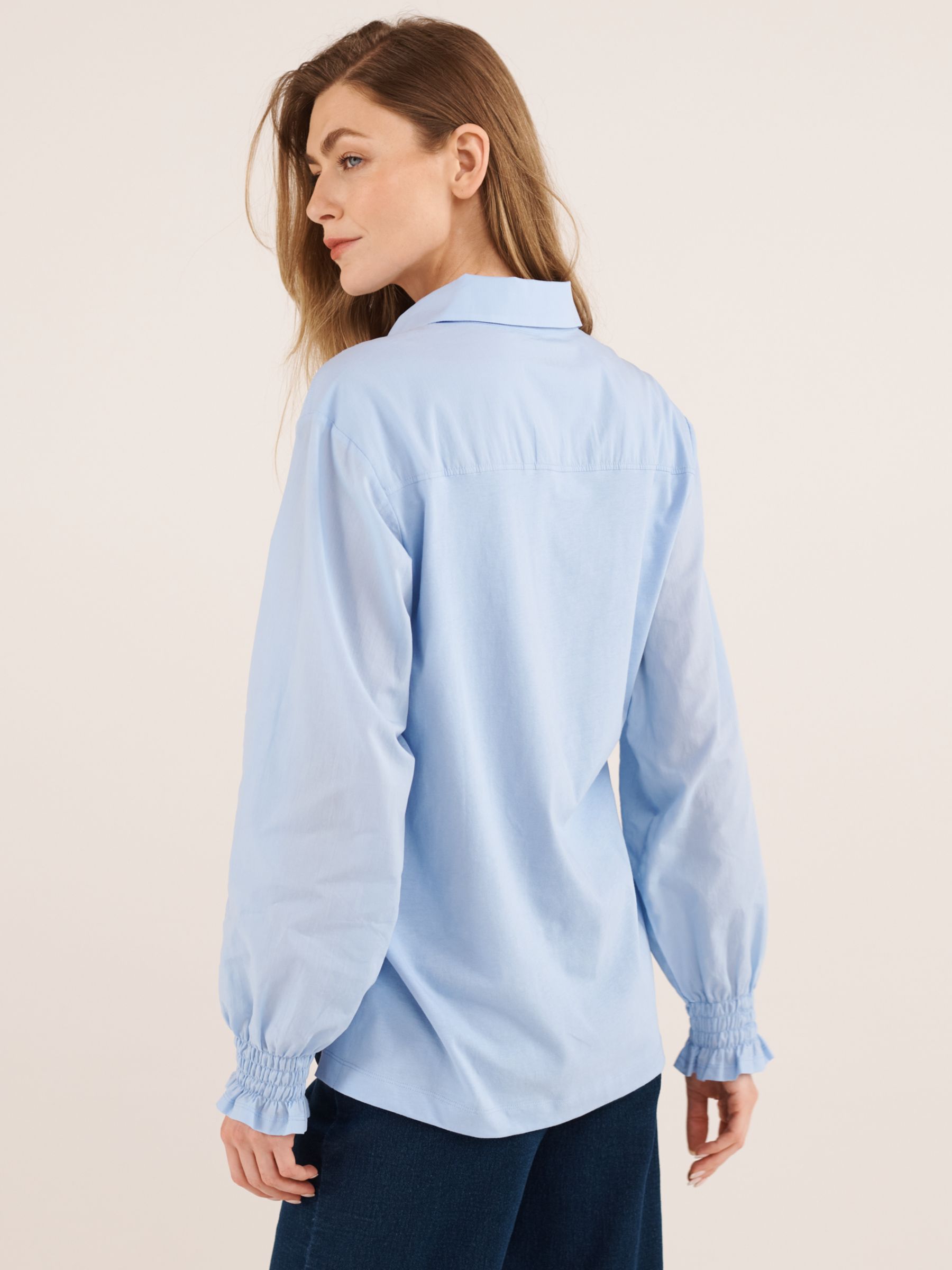 NRBY Aria Cuff Shirt, Pale Blue