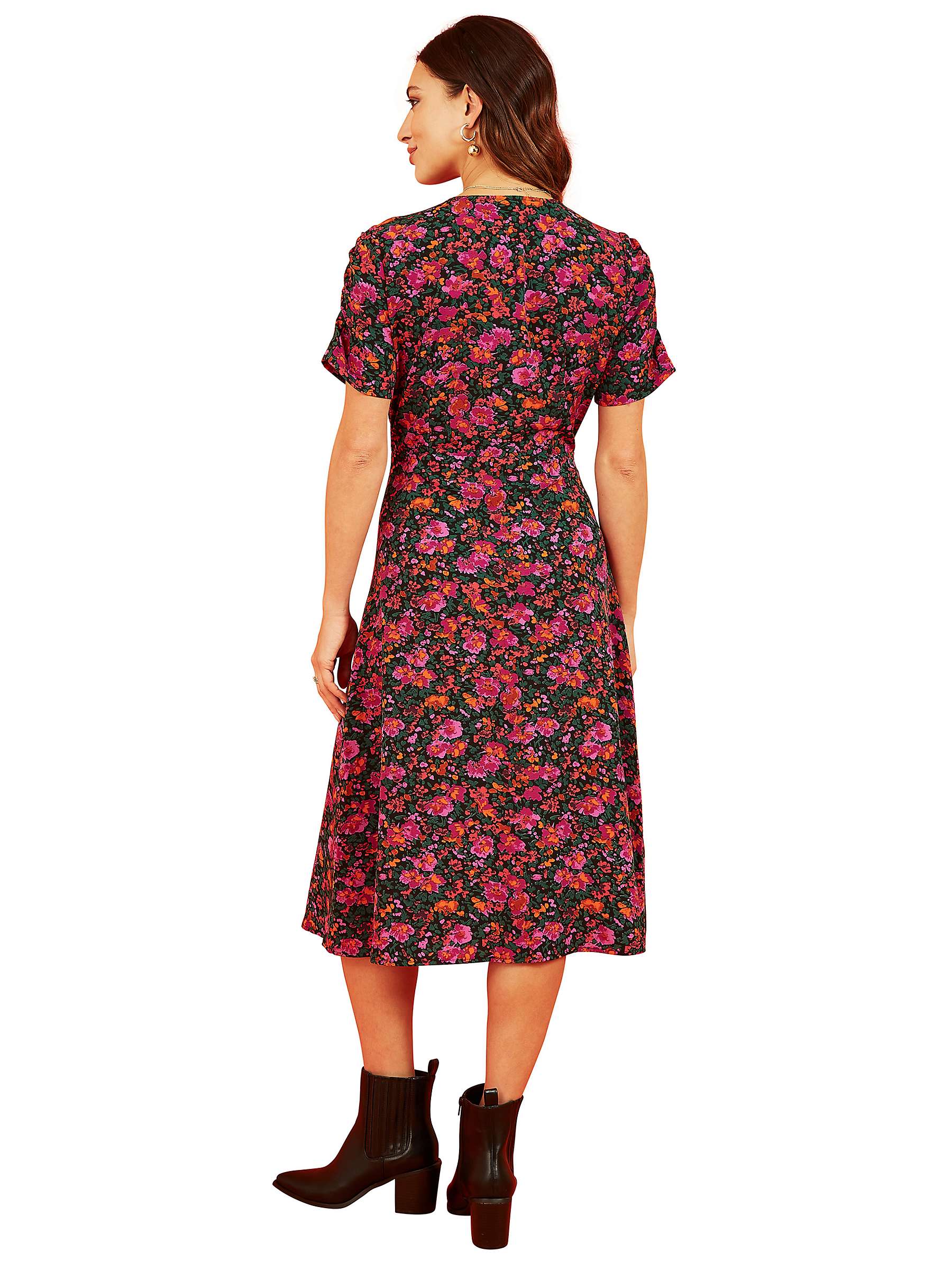 Buy Mela London Floral Print Midi Dress, Pink Online at johnlewis.com