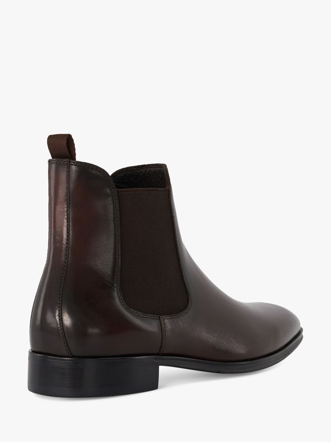Dune Mandatory Leather Chelsea Boots, Dark Brown, 6