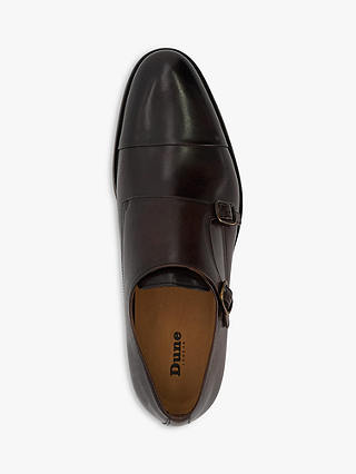 Dune Sullivann Toecap Double Monk Shoes, Brown-leather