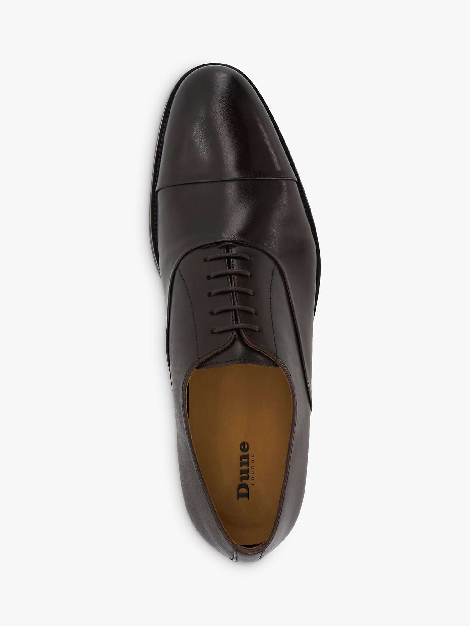 Dune Sebastian Lace Up Leather Shoes, Brown at John Lewis & Partners