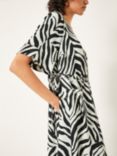 HUSH Grace Midi Dress, Patchwork Zebra