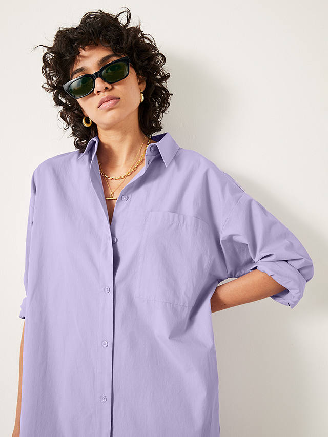 HUSH Sahra Maxi Shirt Dress, Purple