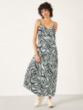 HUSH Eloise Slip Dress, Patchwork Zebra