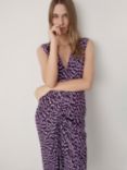 HUSH Francesca Midi Dress, Digital Ikat Lilac, Digital Ikat Lilac