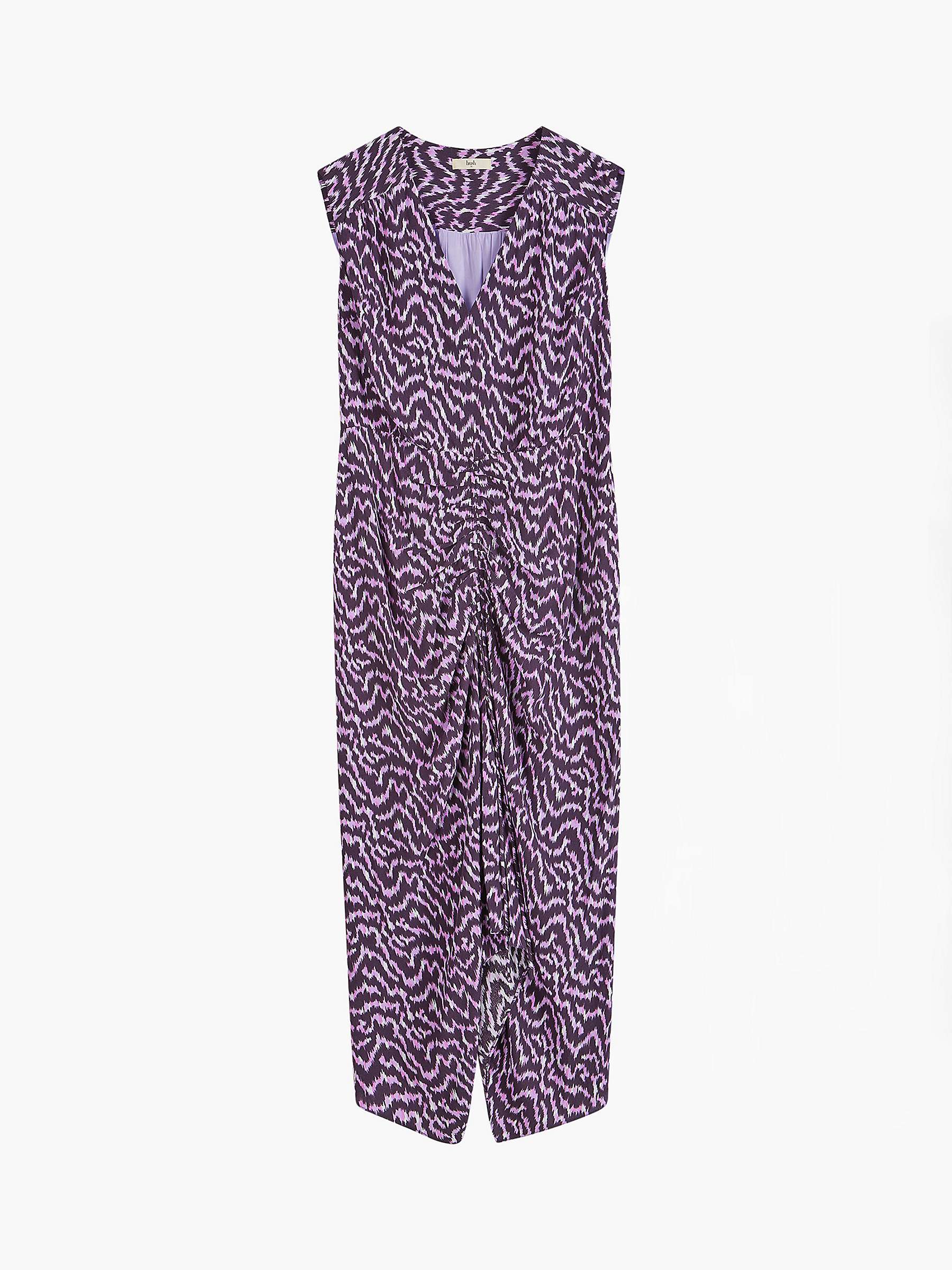 Buy HUSH Francesca Midi Dress, Digital Ikat Lilac Online at johnlewis.com
