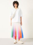 HUSH Zaina Ombre Pleated Maxi Skirt, Multi