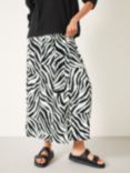 HUSH Zebra Patchwork Wrap Maxi Skirt, Black/White, Black/White