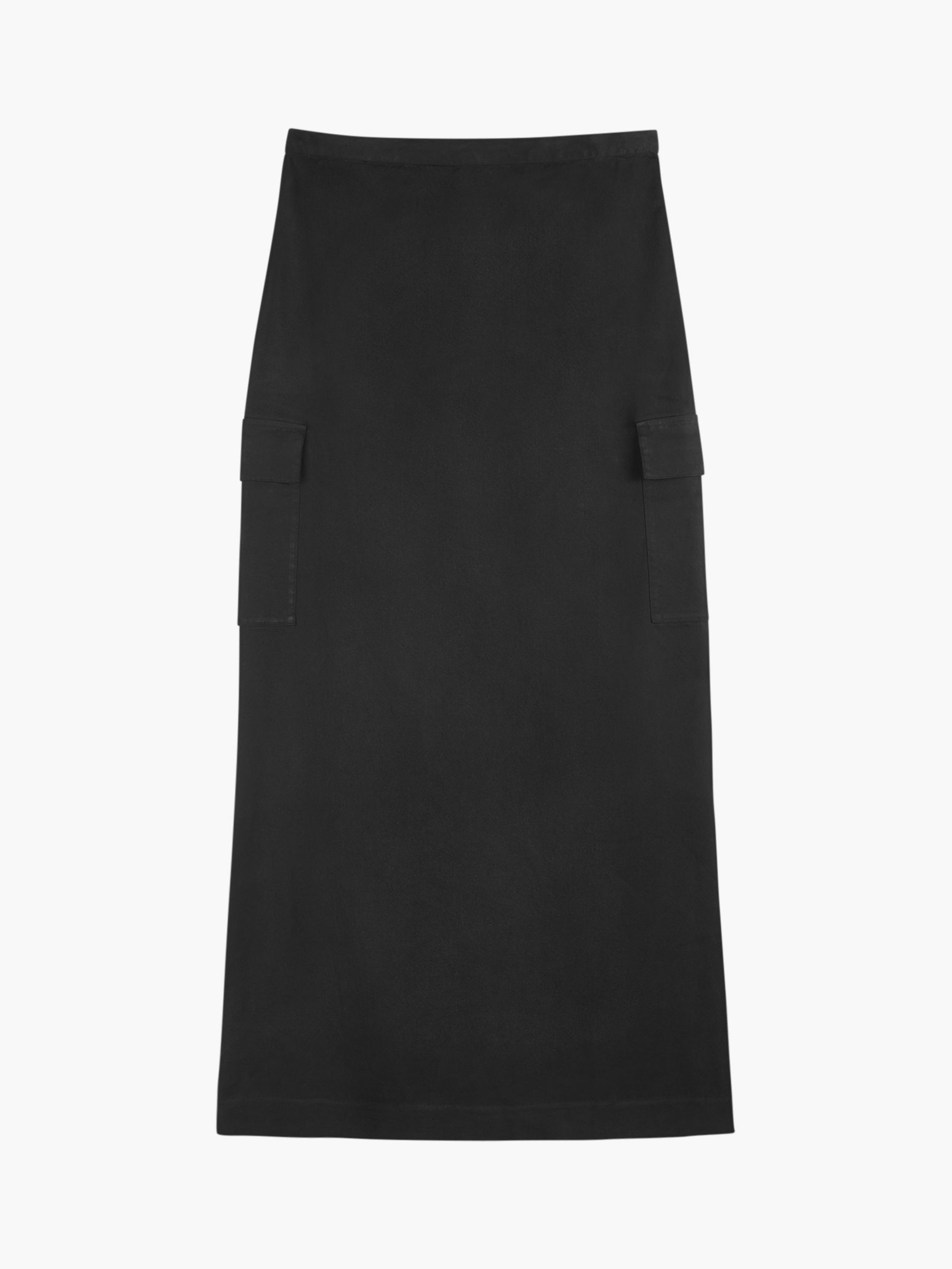 HUSH Alix Cargo Maxi Skirt, Black