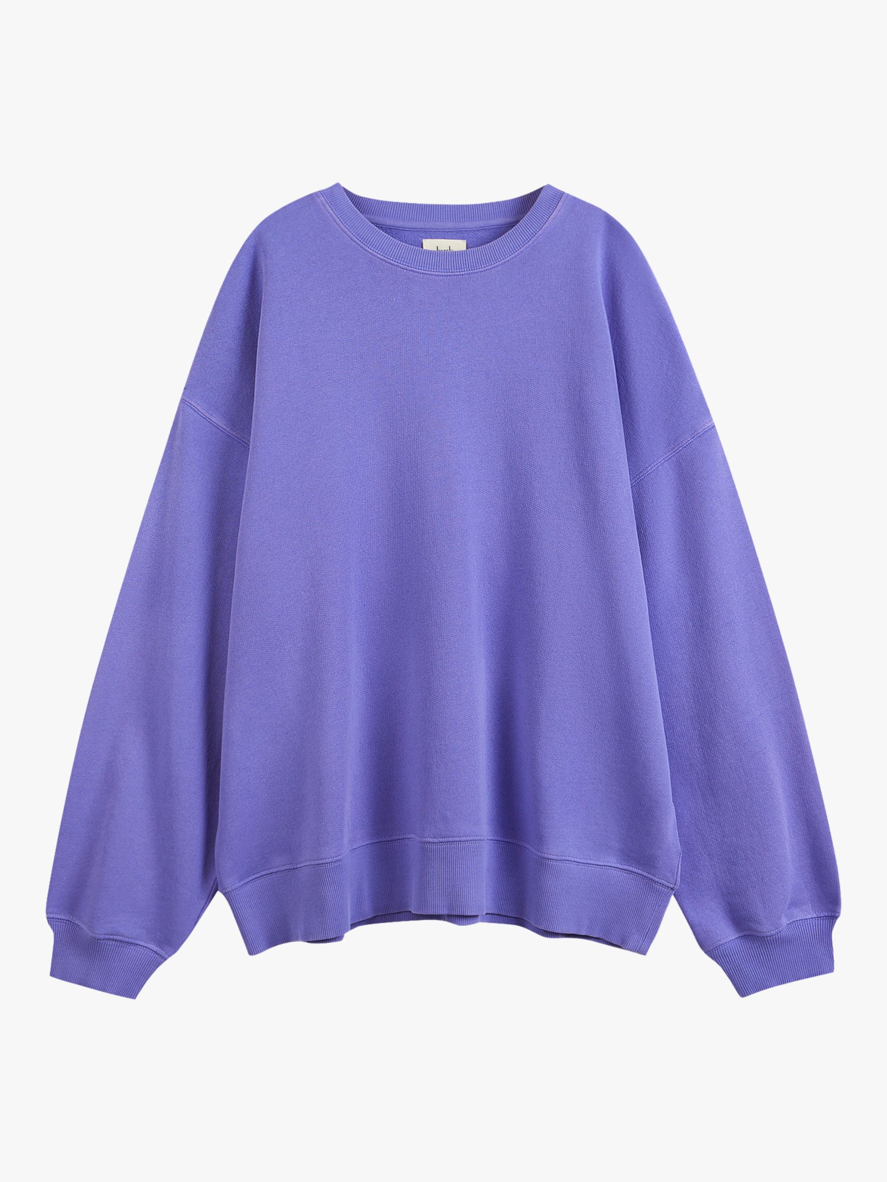 HUSH Quaden Long Sleeve Sweatshirt, Purple, L