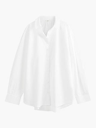 HUSH Pia Oversize Cotton Shirt, White