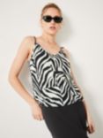 HUSH Zebra Patchwork Camisole, Black/White