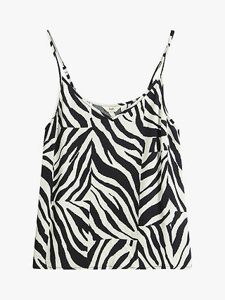 HUSH Zebra Patchwork Camisole, Black/White