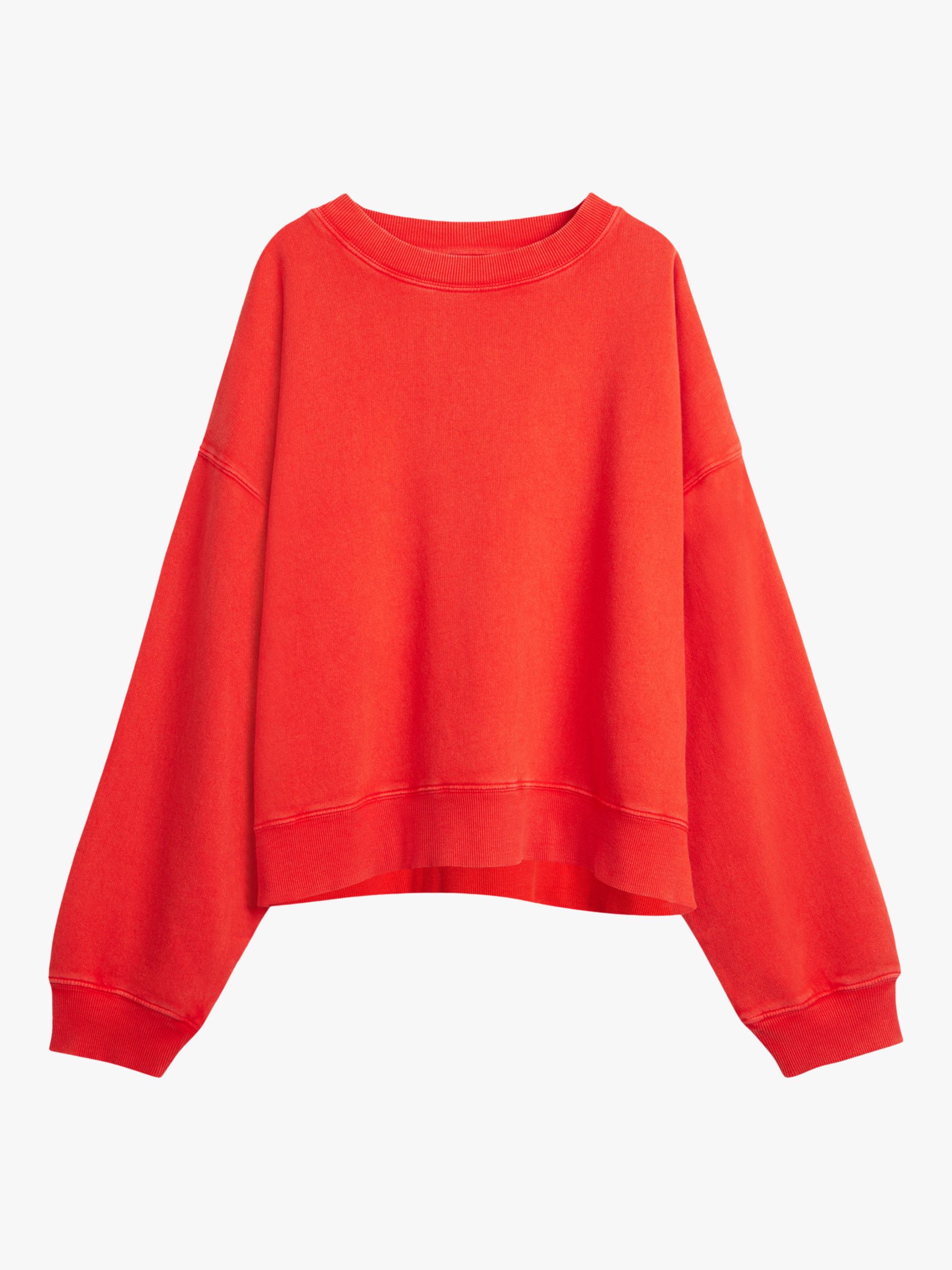 HUSH Rozanne Boxy Sweatshirt, Bright Red, L