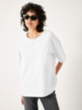 HUSH Oversized Cotton T-Shirt, White, White