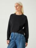 HUSH Matilda Raglan Sleeve Top, Black