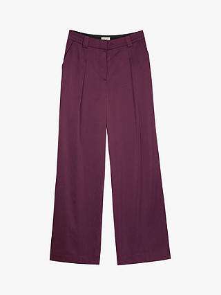 HUSH Melanie Satin Trousers, Purple