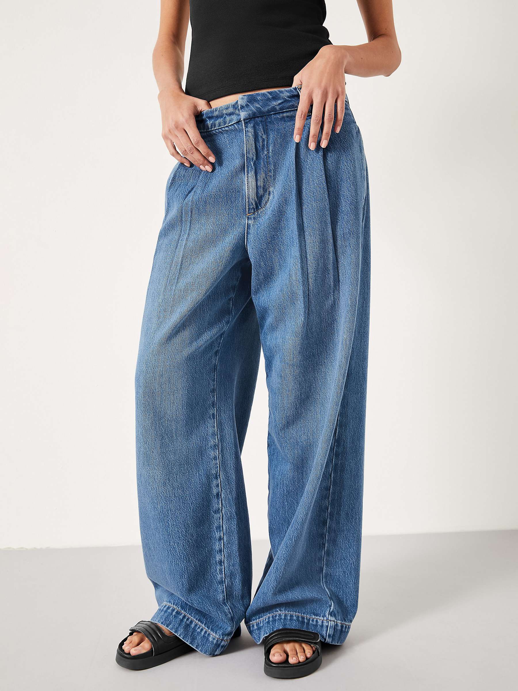 Buy HUSH Lya Pleated Wide Leg Jeans Online at johnlewis.com