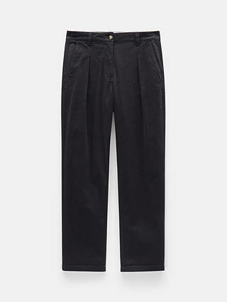 HUSH Imogen Cotton Trousers, Washed Black