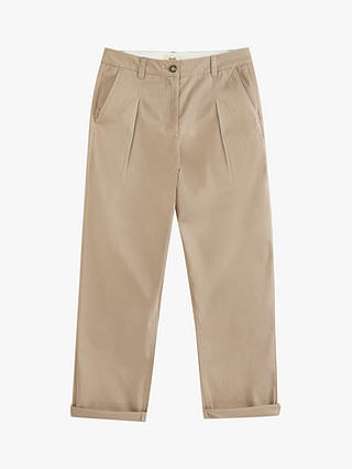 HUSH Imogen Cotton Trousers, Washed Brown