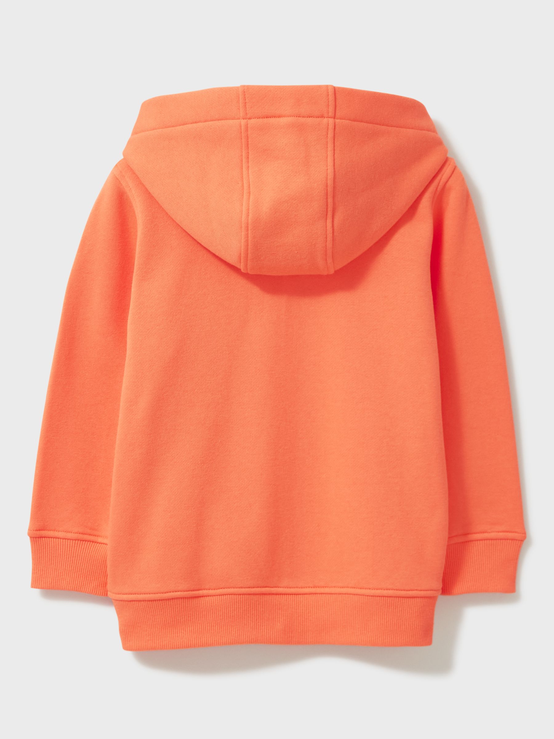 Crew Clothing Kids' Zip Through Hoodie, Mid Orange at John Lewis & Partners