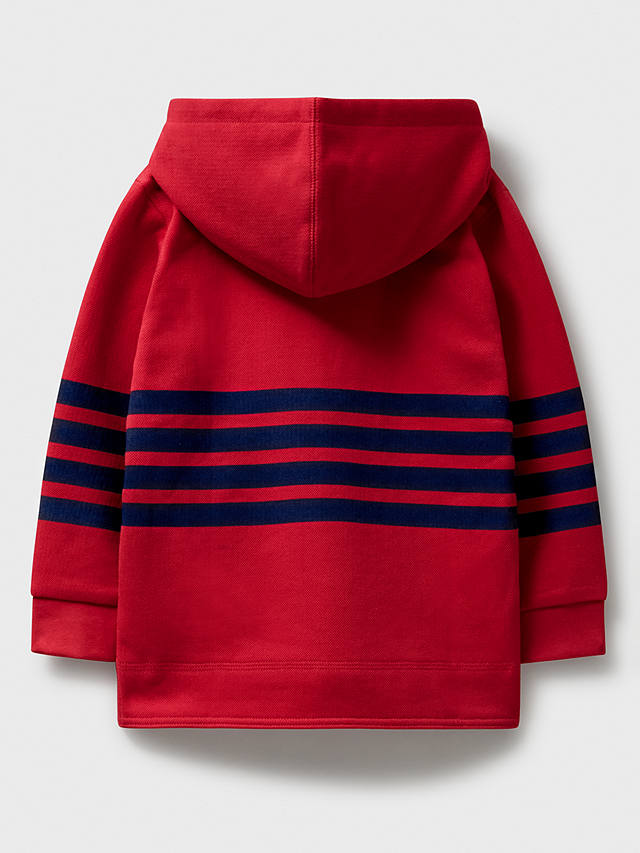 Crew Clothing Kids' Padstow Cotton Hoodie, Mid Red