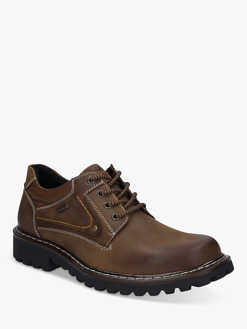 Buy Josef Seibel Chance 59 Waxed Leather Shoes, Brown Online at johnlewis.com