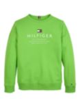 Tommy Hilfiger Kids' Cotton Blend Logo Sweatshirt, Spring Lime
