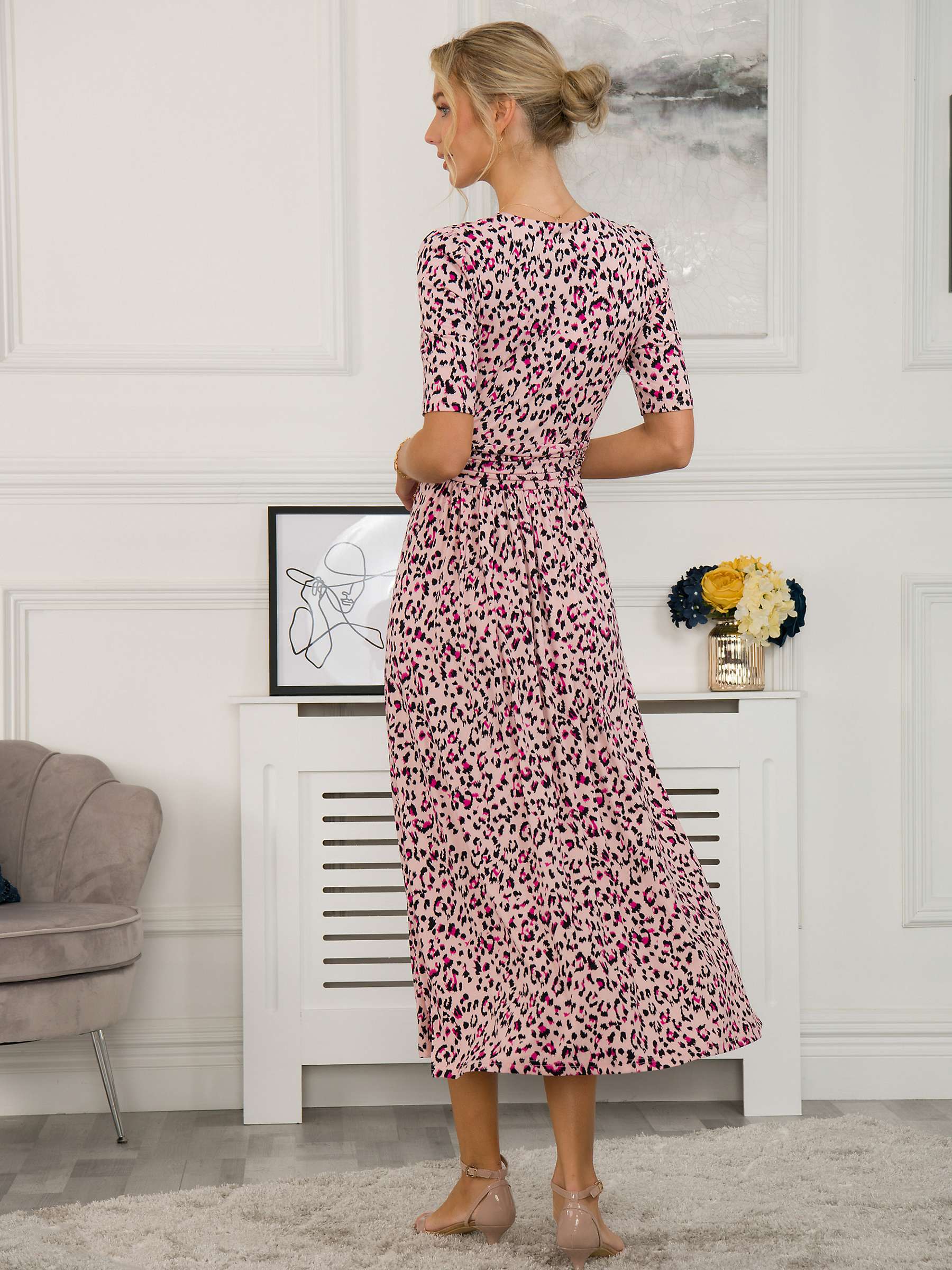 Jolie Moi Denise Animal Print Maxi Dress, Pink/Multi at John Lewis ...