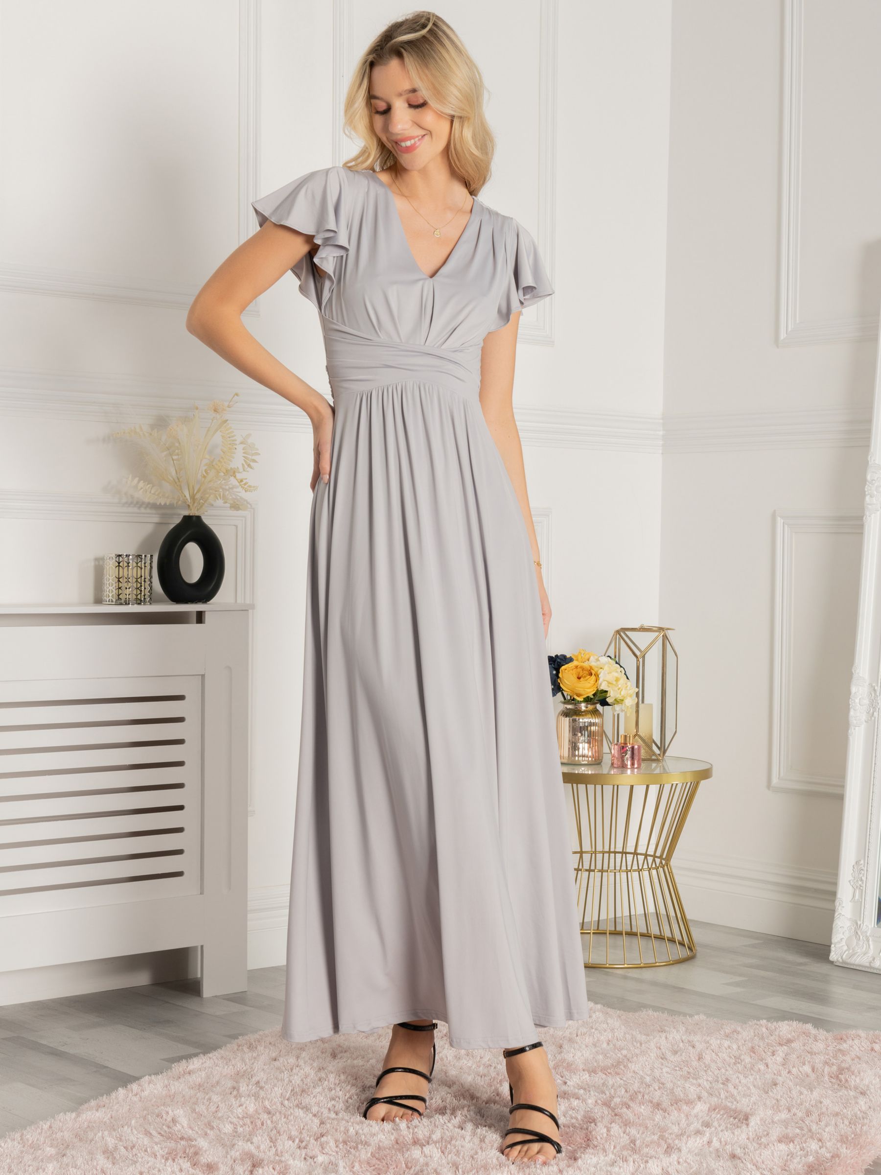 Shape Grey Marl Jersey Strappy Maxi Dress