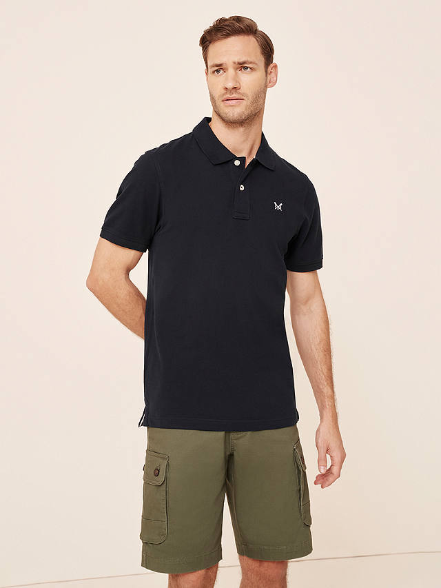 Crew Clothing Classic Pique Polo Shirt, Navy Blue