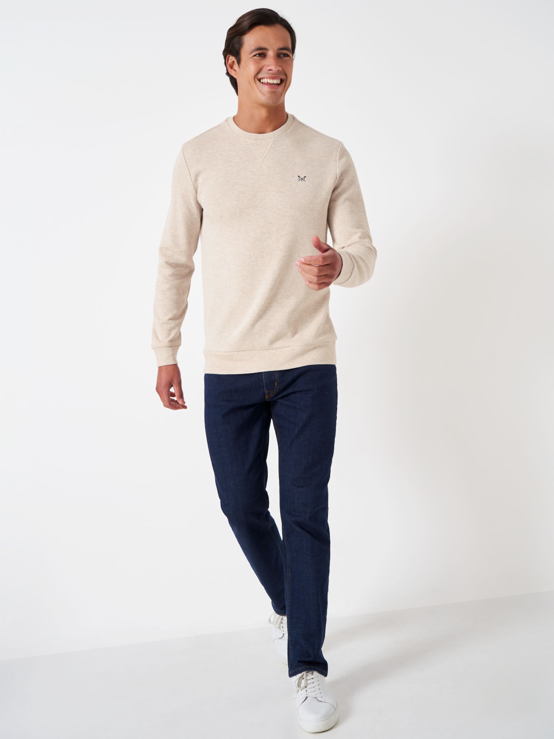 Buy Crew Clothing French Rib Crew Neck Jumper Online at johnlewis.com
