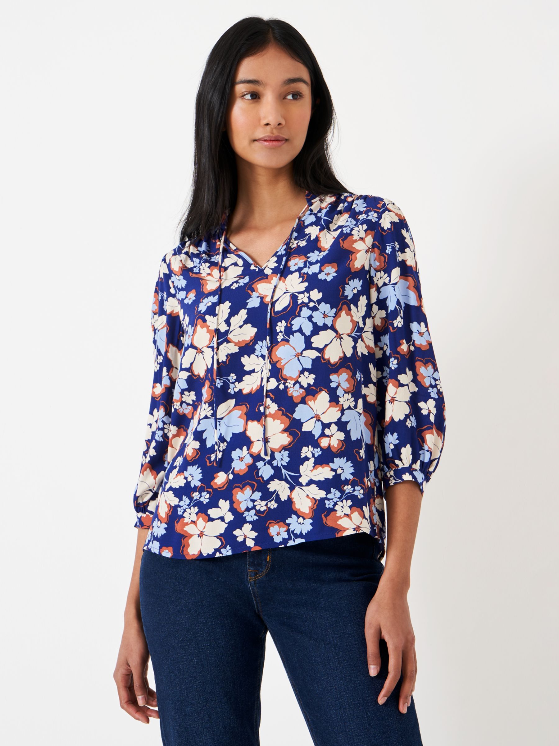 Crew Clothing Kayla Blouse, Multi at John Lewis & Partners