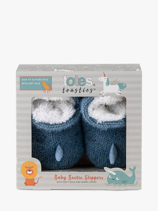 totes Baby Narwhal Bootie Slippers