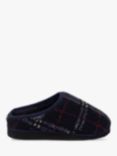 totes Kids' Borg Check Mule Slippers, Navy