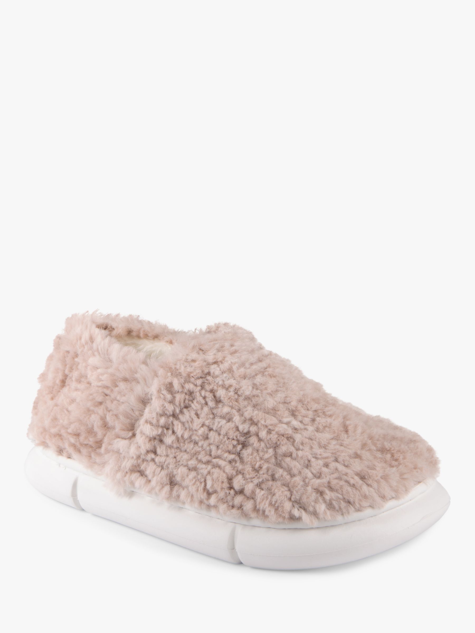Buy totes Kids' Eva Cloud Textured Faux Fur Slippers, Beige Online at johnlewis.com