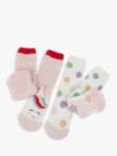 totes Kids' Unicorn Spot Slipper Socks, Pack of 2