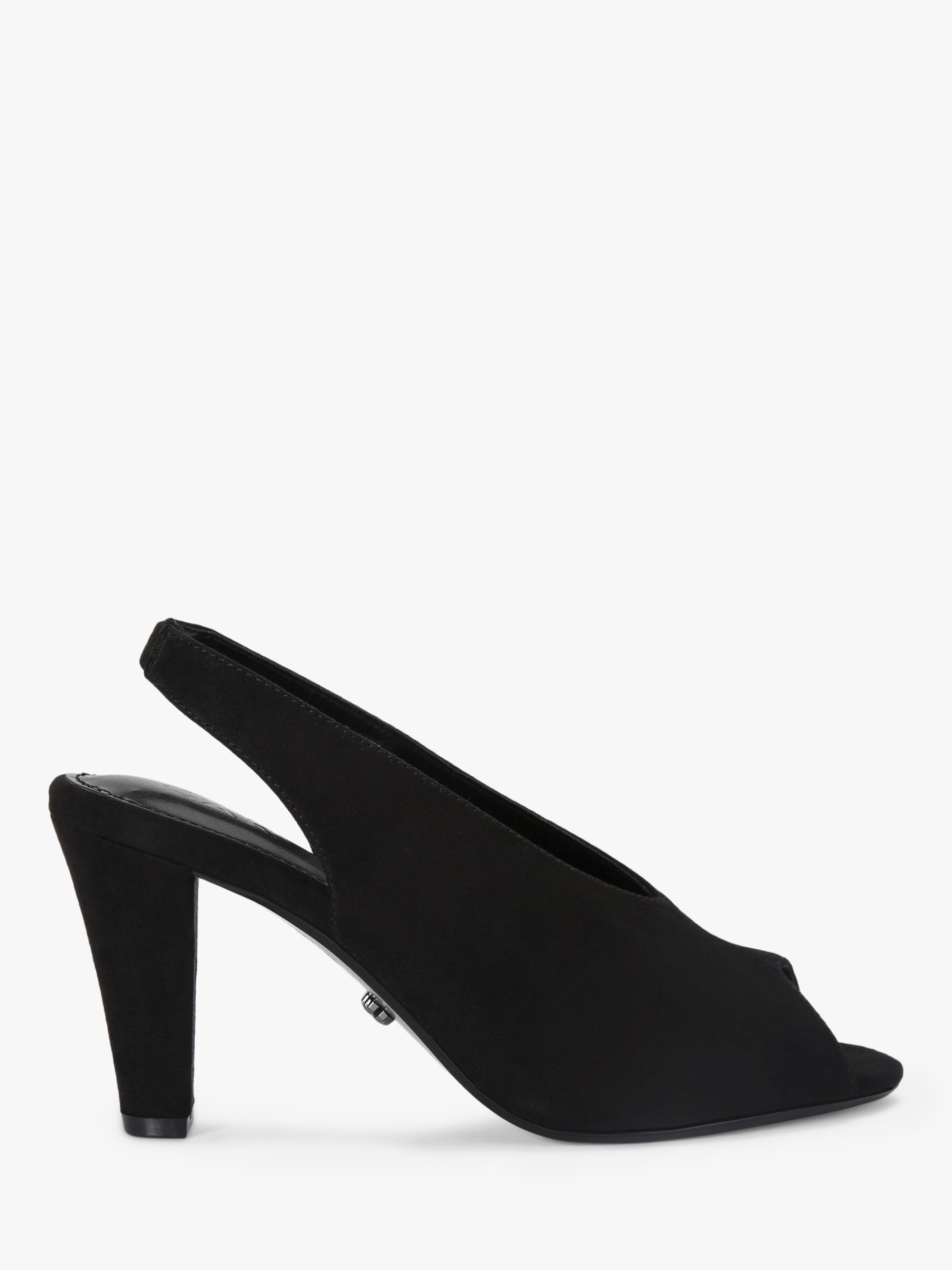 Carvela Bella Peep Toe Court Shoes, Black at John Lewis & Partners