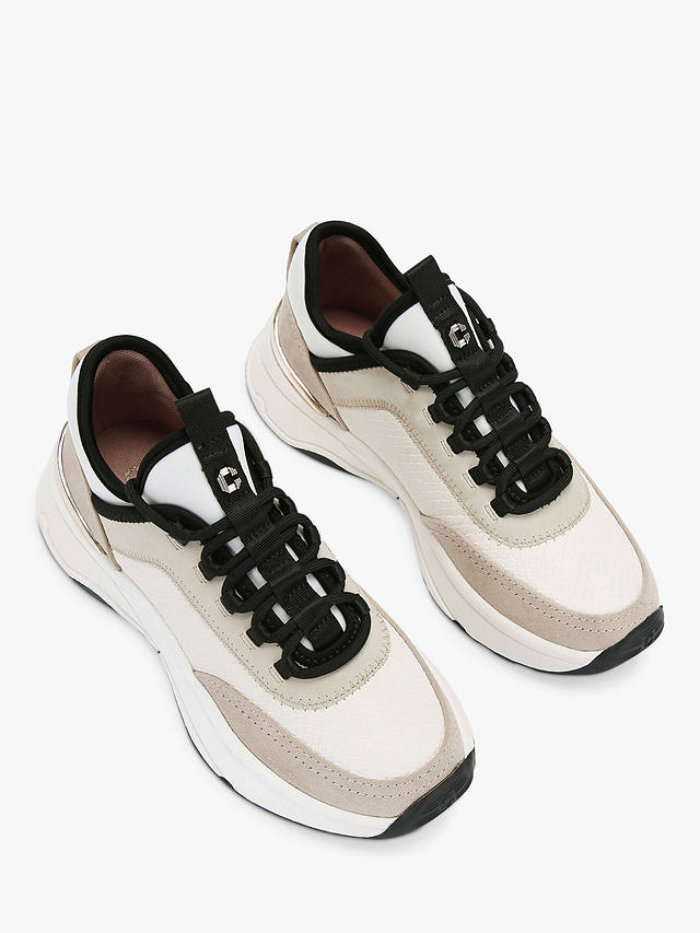 Carvela Swift Runner Lace Up Trainers, Natural at John Lewis & Partners