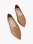 Carvela Landed 2 Pointed Leather Loafers, Tan, Tan