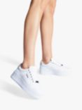 Carvela Jive Lace Up Platform Trainers, White White