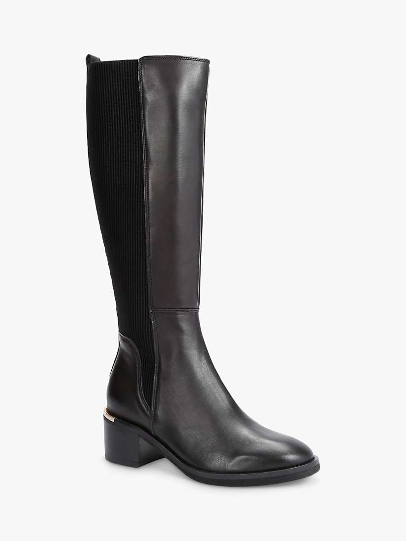 Buy Carvela Liberty Leather Knee High Boots, Black Online at johnlewis.com