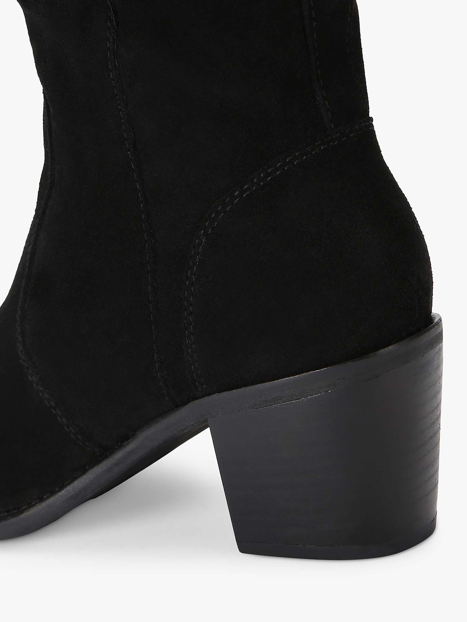 Buy Carvela Secil Suede Calf Boots, Black Online at johnlewis.com