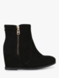 Carvela Verity Suede Wedge Heel Boots, Black