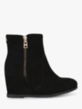 Carvela Verity Suede Wedge Heel Boots, Black, Black