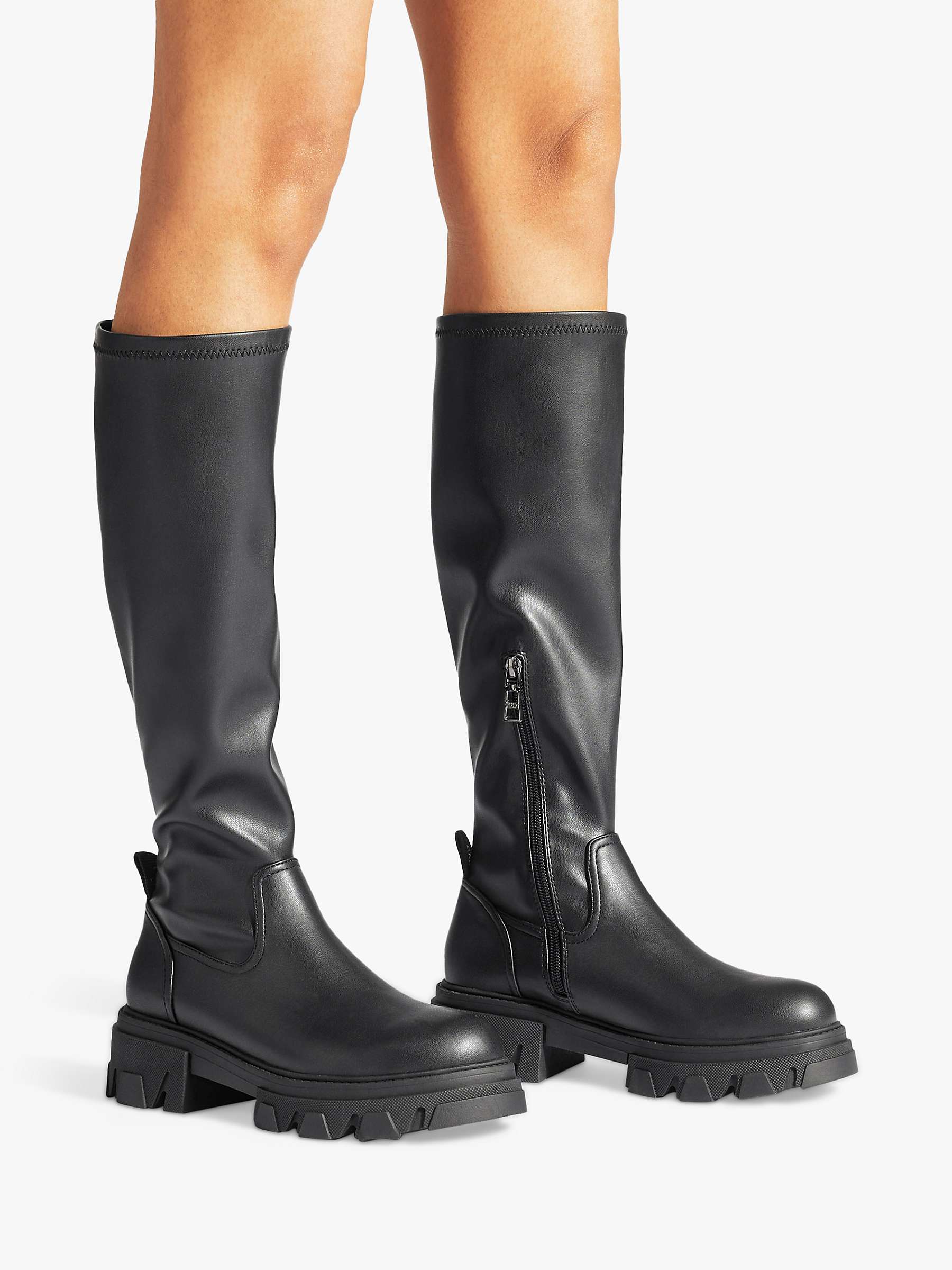 Buy Carvela Explorer Knee High Boots, Black Online at johnlewis.com