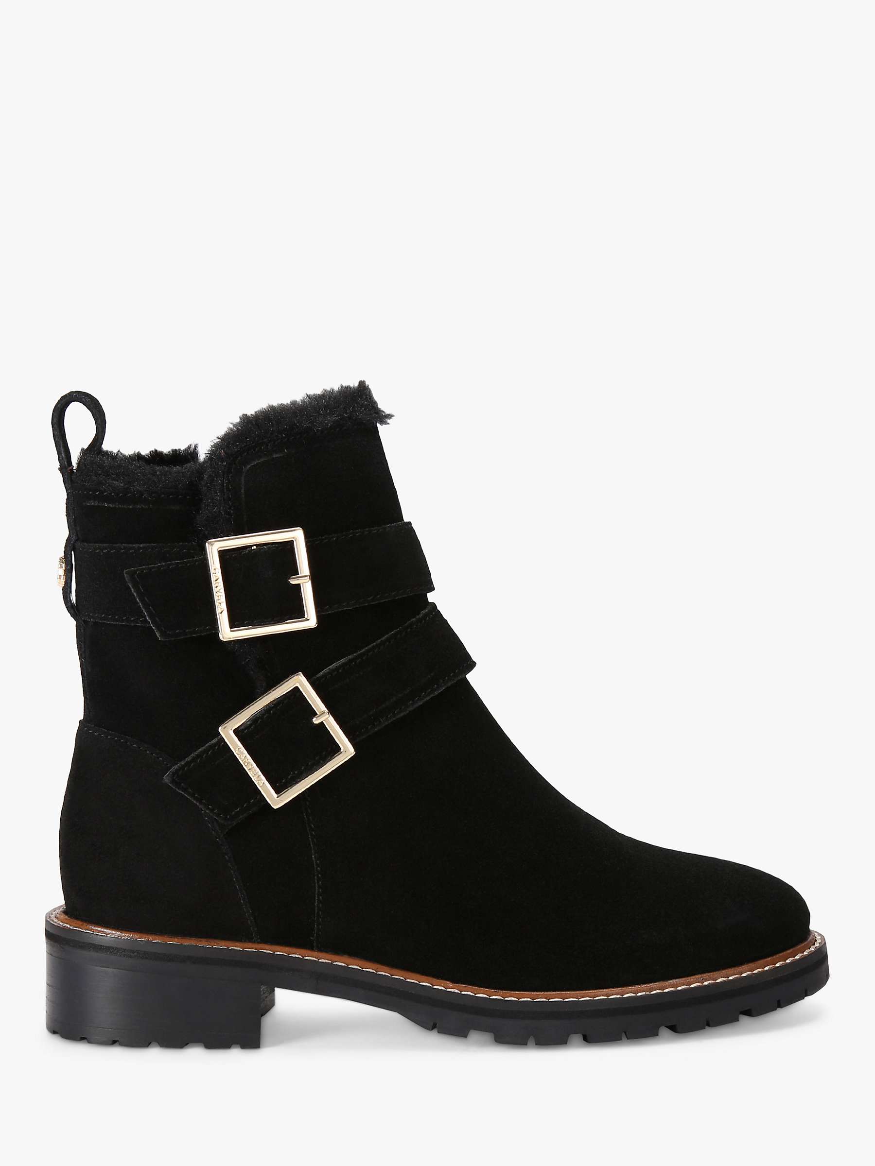Buy Carvela Cosy Suede Ankle Boots, Black Online at johnlewis.com