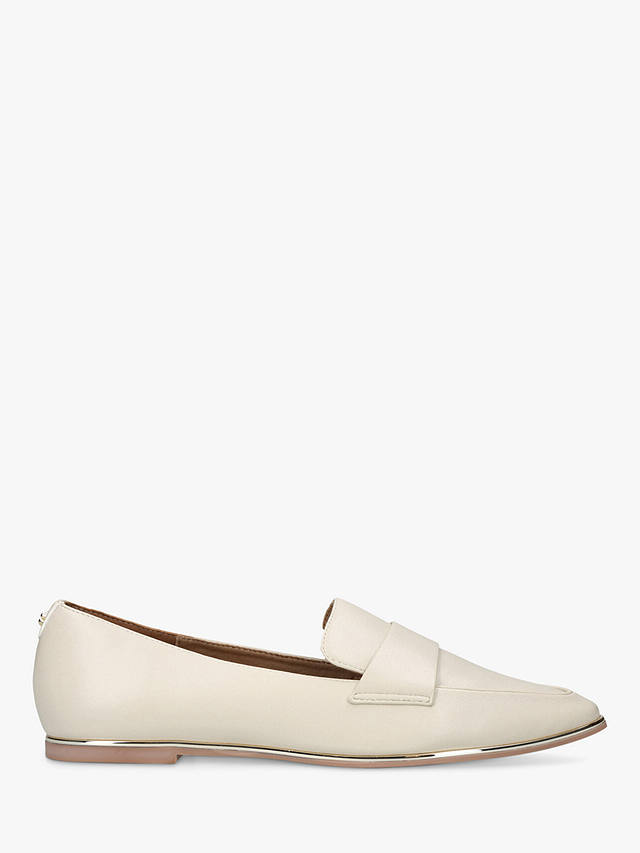 Carvela Lexie Pointed Toe Loafers, Natural Putty