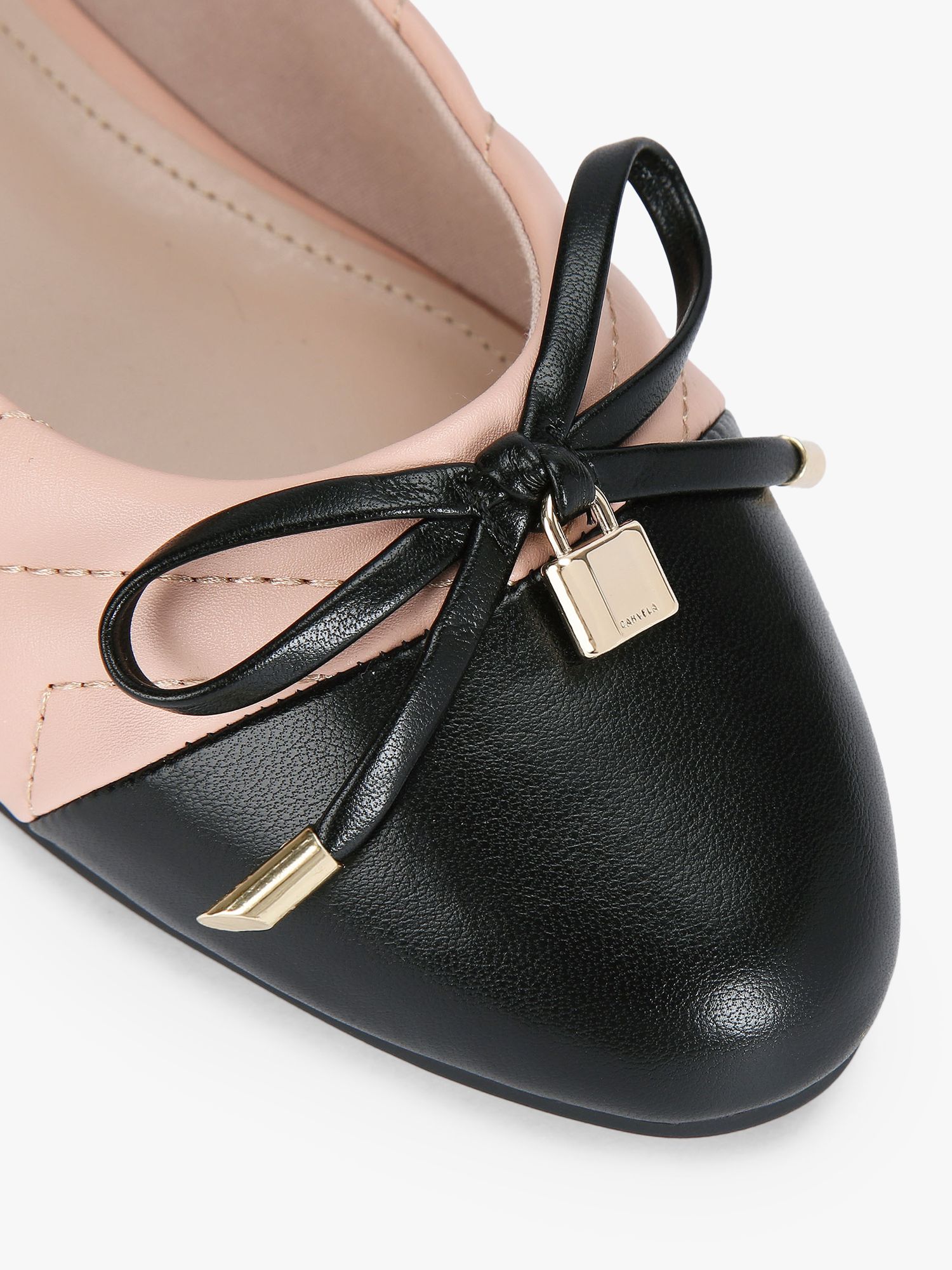 Carvela Lara Ballerina Shoes, Pink/Black, 7